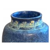 LL - Vintage Roseville Imperial II Blue 1930 Vintage Art Deco Pottery Ceramic Vase 477-9