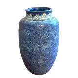 LL - Vintage Roseville Imperial II Blue 1930 Vintage Art Deco Pottery Ceramic Vase 477-9
