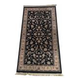 LR - Karastan Persian Renaissance Black Floral Rug