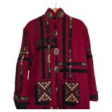 LL - Vintage Coloratura Wool Coat Size Medium-Large with Southwestern Pattern
