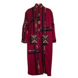 LL - Vintage Coloratura Wool Coat Size Medium-Large with Southwestern Pattern