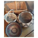 LL - Collection of 4 Woven Baskets in Varied Styles and Sizes
