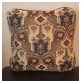 LL - Pair of Tapestry Accent Pillows with Vintage Pattern