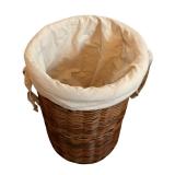 LL - Tall Wicker Basket with Removable Liner and Lid