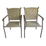 LL - Outdoor Patio Set with Round Glass Table and 2 Chairs