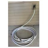 LL - White Garden Hose with Brass Fittings