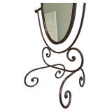 LL - Iron Tabletop Vanity Mirror with Scrolled Base