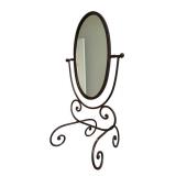 LL - Iron Tabletop Vanity Mirror with Scrolled Base