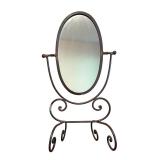 LL - Iron Tabletop Vanity Mirror with Scrolled Base