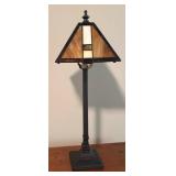 LL - Arts and Crafts Style Stained Glass Petite Table Lamp