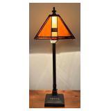 LL - Arts and Crafts Style Stained Glass Petite Table Lamp