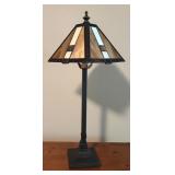 LL - Arts and Crafts Style Stained Glass Petite Table Lamp