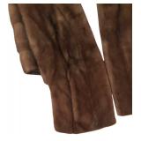 LL - Vintage Brown Fur Shrug with Satin Lining