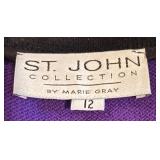 LL - St. John Collection Purple Jacket and Skirt Set Size 12