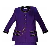LL - St. John Collection Purple Jacket and Skirt Set Size 12