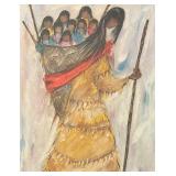 LL - "Indigenous Woman with Children" Print by De Grazia