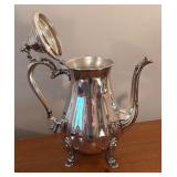 LL - Vintage Silver Plated Pot, Platter, Creamer Pitchers, Sugar Dish and More