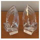 LL - Pair of Crystal Candle Holders