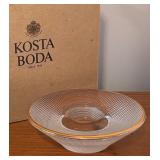 LL - Kosta Boda Limelight Gold Hurricane Candle Holder