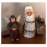 LL - Collection of 7 Handcrafted Holiday Figurines and Trees