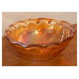 LL - Vintage Carnival and Depression Glass Compote, Bowl, and Basket Dish