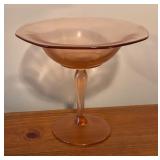 LL - Vintage Carnival and Depression Glass Compote, Bowl, and Basket Dish