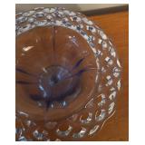 LL - Blue Glass Lattice Rimmed Vase
