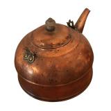 LL - Vintage Copper Kitchenware Collection Including Pitcher, Kettle, Mold, and Small Pail
