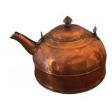 LL - Vintage Copper Kitchenware Collection Including Pitcher, Kettle, Mold, and Small Pail
