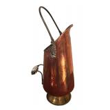 LL - Vintage Copper Kitchenware Collection Including Pitcher, Kettle, Mold, and Small Pail