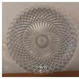 LL - Vintge Crystal and Glass Serving Set with Platter, Bowl and Pitchers