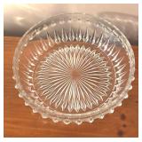 LL - Vintge Crystal and Glass Serving Set with Platter, Bowl and Pitchers