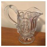 LL - Vintge Crystal and Glass Serving Set with Platter, Bowl and Pitchers