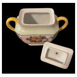 LL - Vintage PM Bavaria Porcelain Sugar Dish with Floral Design