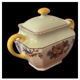 LL - Vintage PM Bavaria Porcelain Sugar Dish with Floral Design