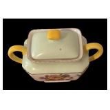 LL - Vintage PM Bavaria Porcelain Sugar Dish with Floral Design