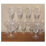 LL - Set of 10 WM Dalton French Verite Crystal Stemware Goblets