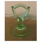 LL - Vintage Green Depression Tidbit Glass Tray