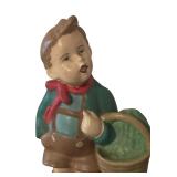 LL - Pair of Vintage Boy and Girl Figurines with Baskets