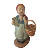 LL - Pair of Vintage Boy and Girl Figurines with Baskets