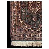 LL - Decorative Oriental Rug with Medallion Pattern and Fringe