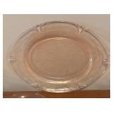 LL - Vintage Pink Depression Glass Serving Platters and Bowls
