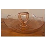 LL - Vintage Pink Depression Glass Serving Platters and Bowls