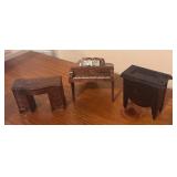 LL - Vintage Doll Furniture and Accessories Collection with Kitchen and Living Room Pieces