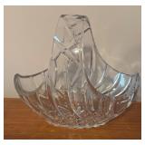 LL - Vintage Crystal Basket Bowl and Lidded Covered Dish