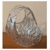 LL - Vintage Crystal Basket Bowl and Lidded Covered Dish