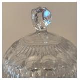 LL - Vintage Crystal Basket Bowl and Lidded Covered Dish
