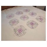 LL - Vintage Quilt with Purple Floral Embroidery