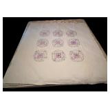 LL - Vintage Quilt with Purple Floral Embroidery