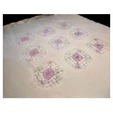 LL - Vintage Quilt with Purple Floral Embroidery